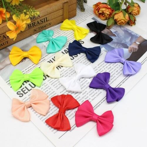 10/20pcs 50mm*40mm Ribbon Bow Tie Baby Girl Hair Accessories Fashion Bowties for Craft accessories scrapbooking DIY products