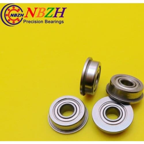 10pcs free shipping flange bushing ball bearings F605ZZ 5*14*5 mm