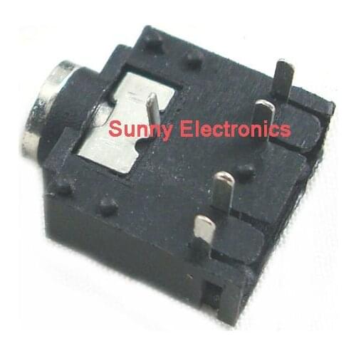 Free shipping 3.5mm Stereo Jack Socket Audio Connector PCB Mount 500pcs