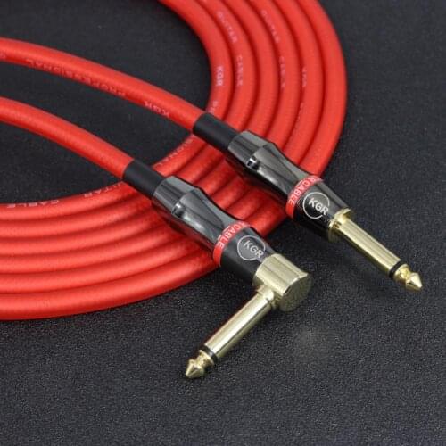 Guitar Audio Cable Line Connector Cord Electric Guitar Bass Piano Keyboard Drum Instrument Noise Reduction Shield Wire 19AWG