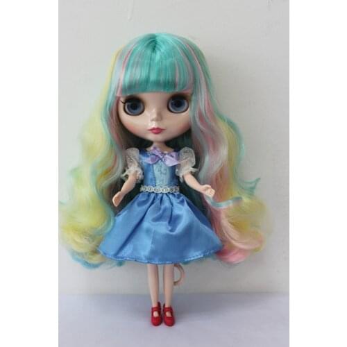 Free Shipping Blygirl Hot Deals Blyth Nude Dolls Colorful Hair Liu Hai Common Body 7 Joints Special Offer Toys