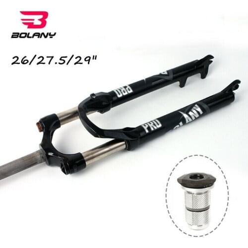 BOLANY MTB Fork Suspension 26'' 27.5'' 29" Bicycle Forks Preload Adjust QR Mountain Supention Forks Aluminum 100mm Travel 1-1/8"