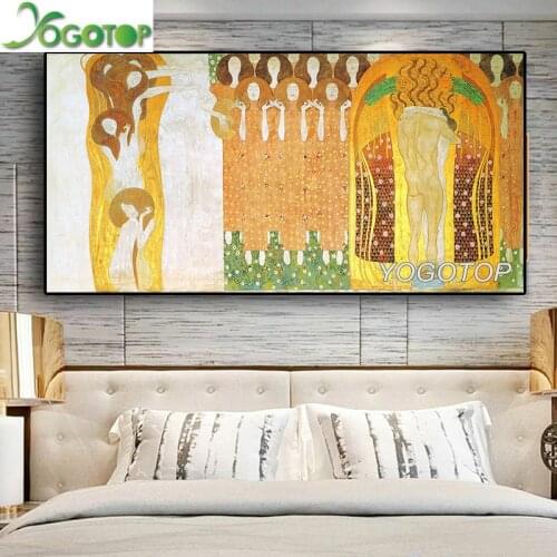 Large 5D diy diamond painting Gustav Klimt Reproduction Diamond embroidery Full rhinestones mosaic diamonds art Decor YY1887