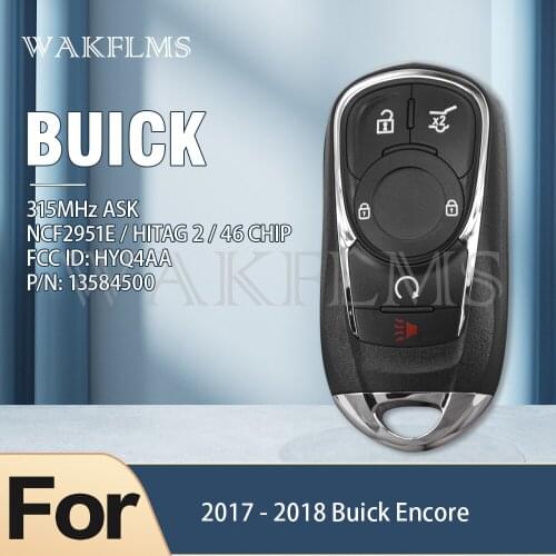 For Buick Envision 2017 2018 2019 2020 Smart Car Key 315MHz NCF2951E / HITAG 2 / 46 CHIP FCC ID:HYQ4AA P/N:13584500
