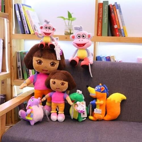 The Exploer Dora Genuine 14-46cm Monkey Boots Swiper Fox Squerrel Chameleon Cartoon Plush Doll Kids Birthday Xmas Gift Toy 1pcs