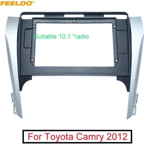 FEELDO Car Audio 2Din Fascia Frame Adapter For Toyota Camry 2012 10.1" Big Screen CD/DVD Player Fitting Panel Frame Kit