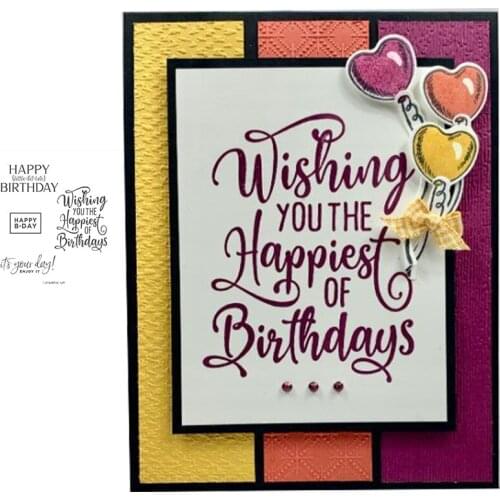Happy Birthday Letters Cutting Diary Stamps For Scrapbooking Stamps Embossing Mold DIY Paper Cards Craft Cutting New 2021