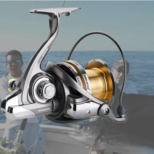 Fishing Spinning Reel 10000 12000 Metal Coil Long Distance Throw Jigging Carp Speed Surfcast Drag High Power Far Wheel Saltwater