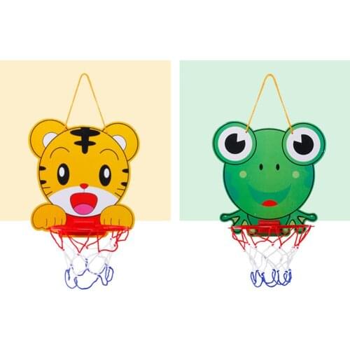 Indoor Adjustable Frog Tiger Hanging Basketball Netball Hoop kit toys Mini Kids Game For Children Adult Boys Gift Cartoon design