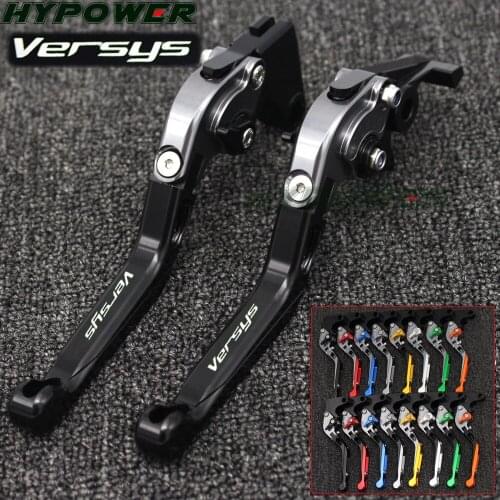 Laser Logo(Versys) Black+Titanium CNC Motorcycle Brake Clutch Levers For Kawasaki VERSYS (650cc) 2009 2010 2011 2012 2013 2014
