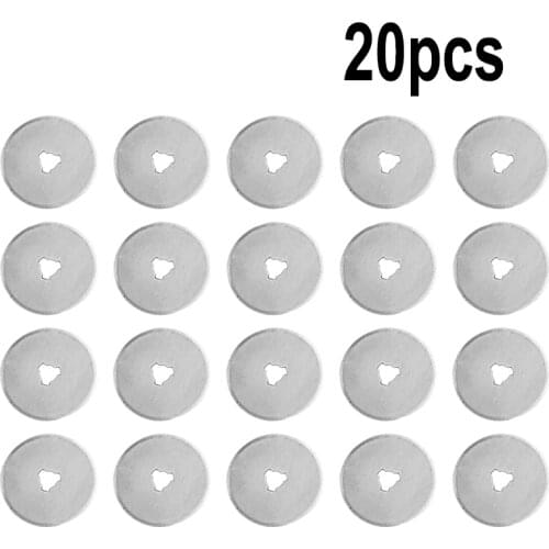 20pc 45mm Rotary Cutter Blade Cutting Mat Quilting Fabric Paper Leather Craft Hand Held Scrapbooking Rotary Cut Blade 45*8*0.3mm