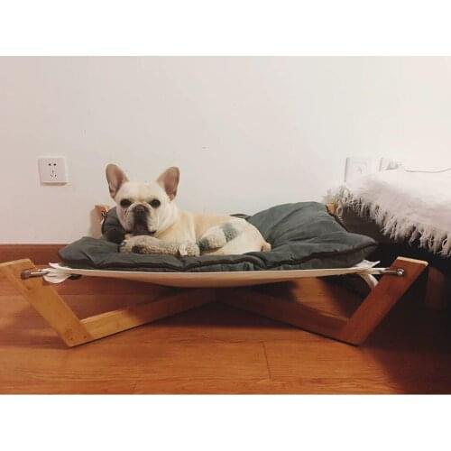 Dog nest cat nest mattress pet solid wood bed hammock small and medium dogs four seasons universal removable and washable