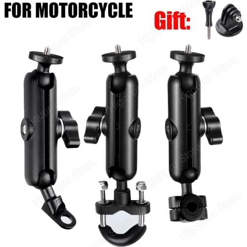 Metal Motorcycle Bicycle Camera Holder Handlebar Mirror Mount Bike Bracket for GoPro Hero 9 8 7 Phone Action Cameras Accessories