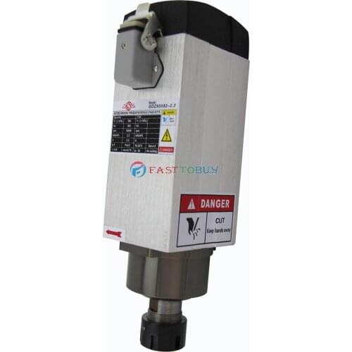 NEW 2.2KW 1.21NM 380V 5.5A 300Hz ER25 6mm 18000rpm Square Spindle Motor Woodworking Engraving GDZ93x82-2.2(380V)