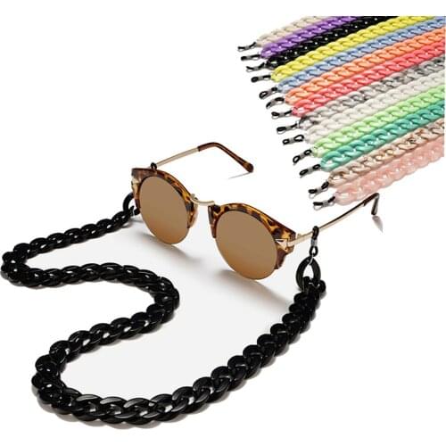 New Fashion Acrylic Candy Color Sunglasses Chains Glasses Chain Straps Necklace Chunky Lanyards Unisex Neck Eyeglasses Strap