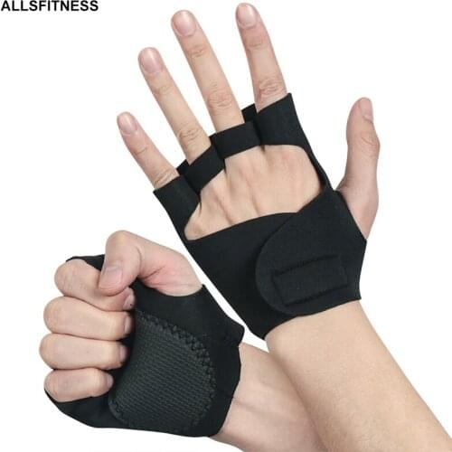 Professional Weight Lifting Gym Gloves With Wrist Strap Weightlifting Sport Gloves Fitness Training Body Building Workout Gloves