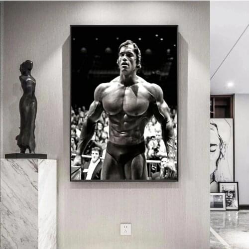 High Definition Poster Arnold Schwarzenegger Bodybuilding Inspirational Quotes Fitness Wall Art Picture Modern Canvas Painting