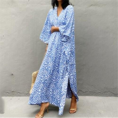 100% Cotton Summer Women Dress Printed Female Long Dresses Womens Maxi Sundress Vintage Beach Cover Up Autumn Fall Sun Beachwear