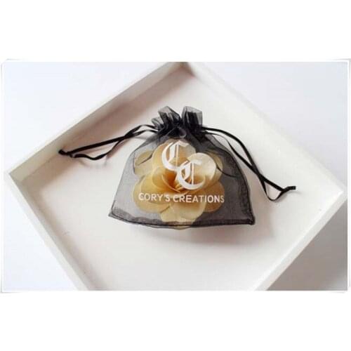 Customized logo organza gift bag Organza pouch Organza drawstring bags Jewelry Packaging