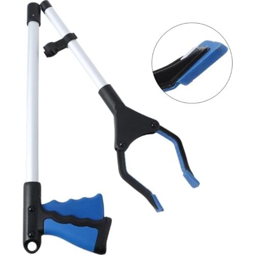 Durable Long Arm Trash Picker Foldable Gripper Pick Up Grabber Lightweight Extender Gripping Rubbish Litters Garbage M17E