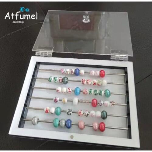 Magnet Cover Acrylic Beads Jewelry Box Charms Storage Organizer Case DIY Bracelet Necklace Beads Jewelry Storage Tray Serado Box