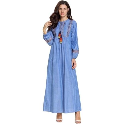 Luxury Arabe Elegantes Moroccan Kaftan Maxi Cotton Caftan Dress Plain Abaya