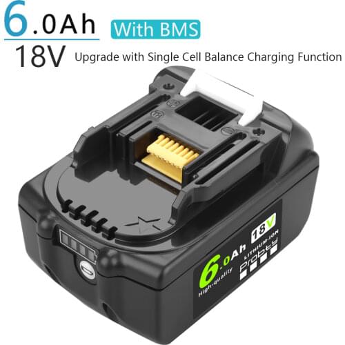 Rechargeable Li-ion Battery For Makita 18V 6000mAh or Charger Power Tools Replacement LXT BL1860B BL1860 BL1850