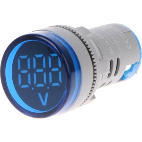 AC 60-500V 22mm Digital Voltmeter Voltage Gauge Monitor Indicator Signal Lights 090E