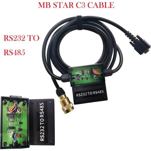 High Quality RS232 TO RS485 Diagnostic Cable with PCB Board for MB Star C3 Multiplexer Red Interface In Stock Fast Ship