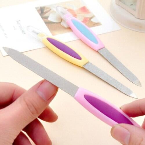 1PCS Metal Nail File Cuticle Remover Trimmer Sanding Nail Art Buffer Polish Tool Files For Manicure Nailfile Nail Tools