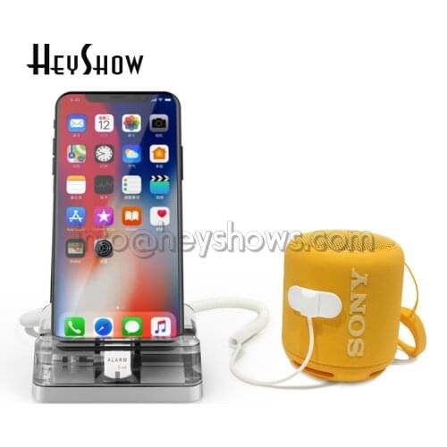 10x Acrylic Mobile Phone Security Stand Black Cellphone Anti Theft Display Holder Blue Alarm System Red For Apple Store