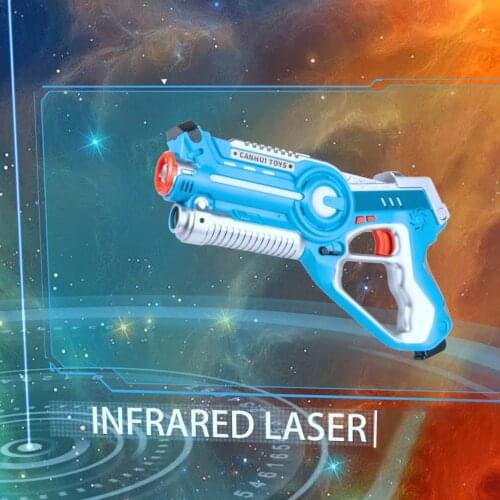 2Pcs Infrared Laser Tag Blaster Laser Indoor and Outdoor Family Activity for Kids and Adults with 2 Target Vests