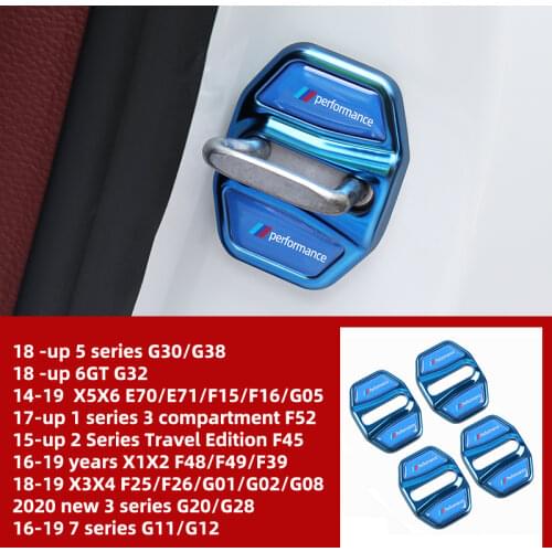 Car Door Lock Cover Buckle Case For BMW G30 G38 G32 F15 F16 F48 F49 F39 G11 G12 F25 F26 G01 G02 G08 Accessories Decoration 4pcs