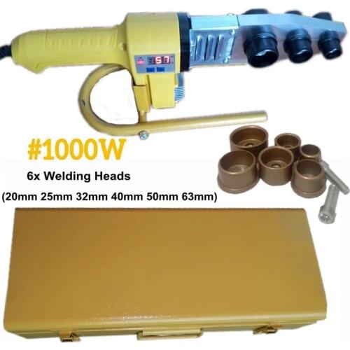 1Set 1000W Digital Display Water Pipe Welder Φ20-63mm Water Pipe Plastic Welder Machine Plumber Heating PPR RPV Butt Welding
