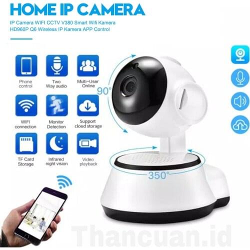 Q6 HD960P IP Camera APP Control Wireless IP Camera WIFI CCTV V380 Smart Wifi 90 and 360 Degrees Camera Support Remote Viewing
