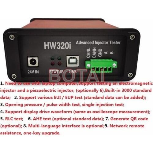 CR320I HW320I COMMON RAIL SYSTEM CONTROL SYSTEM / DIESEL COMMON RAIL EUI EUP HEUI INJECTOR TESTER SIMULATOR WITH TESTING DATA