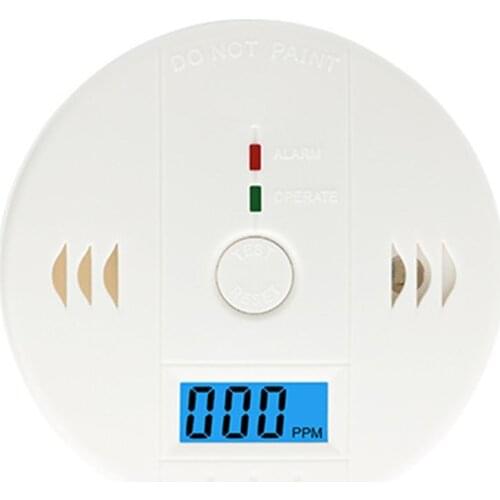 85dB Siren Sound CO Detector Gas Poisoning Alarm Meter Battery-Powered Carbon Monoxide Alarm CO Sensor Meter Home Security
