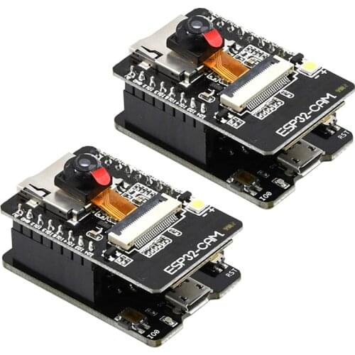 ESP32-CAM-MB WIFI Bluetooth Development Board OV2640 Camera Module MICRO-USB Interface CH340G USB to Serial Port 2Pcs