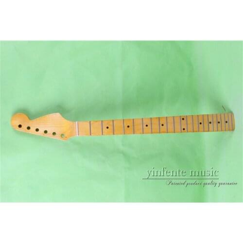 0021# 25.5" yellow Electric guitar neck maple made Bolt on maple fingerboard fine quality 22 fret
