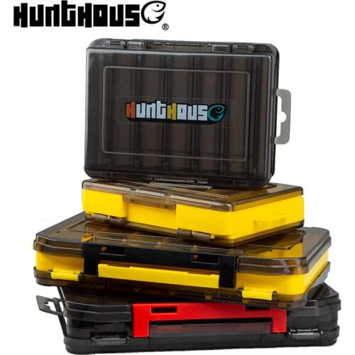 Hunthouse Double Sided High Strength Fishing Tackle Box Fishing Accessories Lure Hook Boxes Plastic Bait Equipment