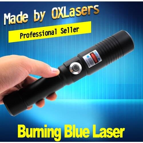 OXLasers OX-BX9 5000m Burning Laser Torch 445nm Focusable blue laser pointer with safety key burn paper free shipping
