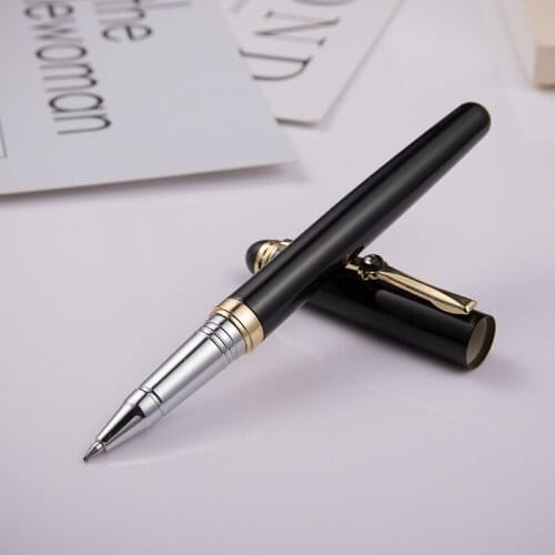 Metallic neutral pen business advertisement gift pen bead pen