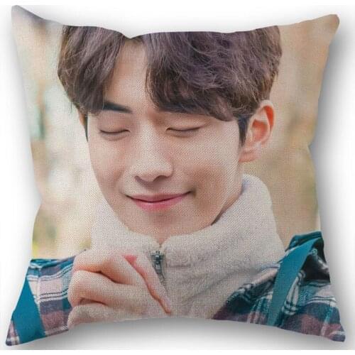 KPOP Nam Joo Hyuk Pillowcase Cotton Linen Fabric Square Zippered Pillow Cover For Home Wedding Decoration 45X45cm Not Fade