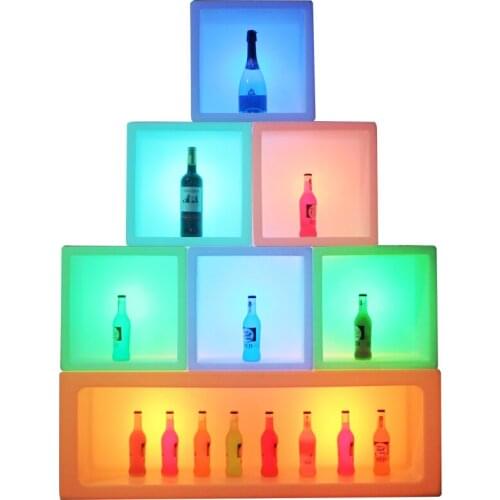 New led bar furniture colorful changed Rechargeable wine cabinet Waterproof glowing display case kTV disco party decorations