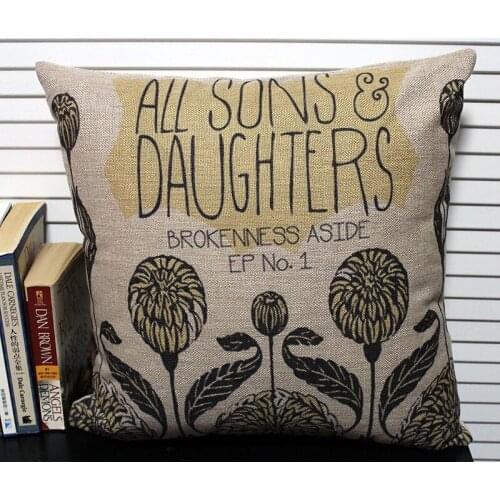 Autumn daisy Pillow cover cartoon cushion cover,Linen Pillow case home decoratvie sofa cushion cover