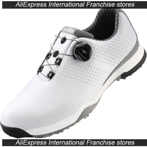 2020 New Mens Shoes Super Soft Male Waterproof Breathable Non-slip Shoes Rotating Laces Summer Sports Shoes Black White PGM