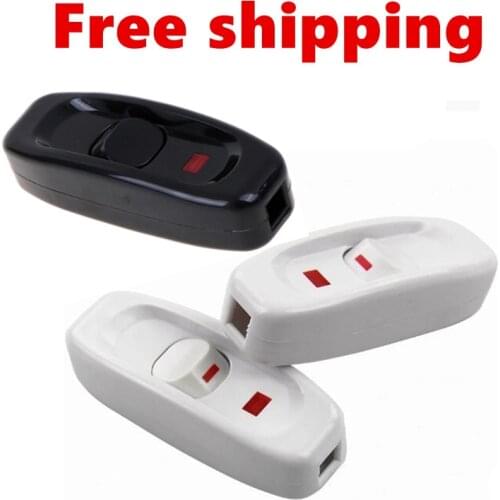 Household Bedside Lamp Switch AC 250V 10A Inline ON/OFF Table Desk Lamp Cord Cable Switch with LED Indicator Light