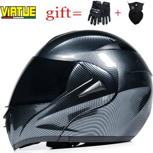 Brand new Motorcycle Dual Visor helmets Modular Flip Up helmet racing double lens capacete casco moto DOT helmet VIRTUE 808