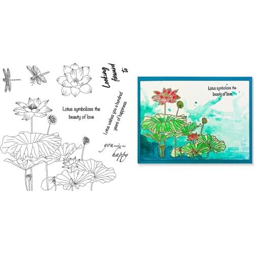 Fresh Flowers Dies and Stamps for DIY Scrapbooking Album Transparent Silicone Greeting Card Decorative Die Embossing Folder