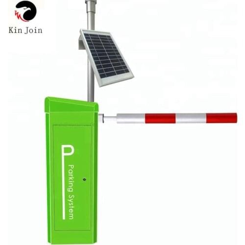 Solar Power Parking Lot Barrier Gate, 5 Meter Barrier Gate with Straight Boom Road Gate Barrier for Packing Access control